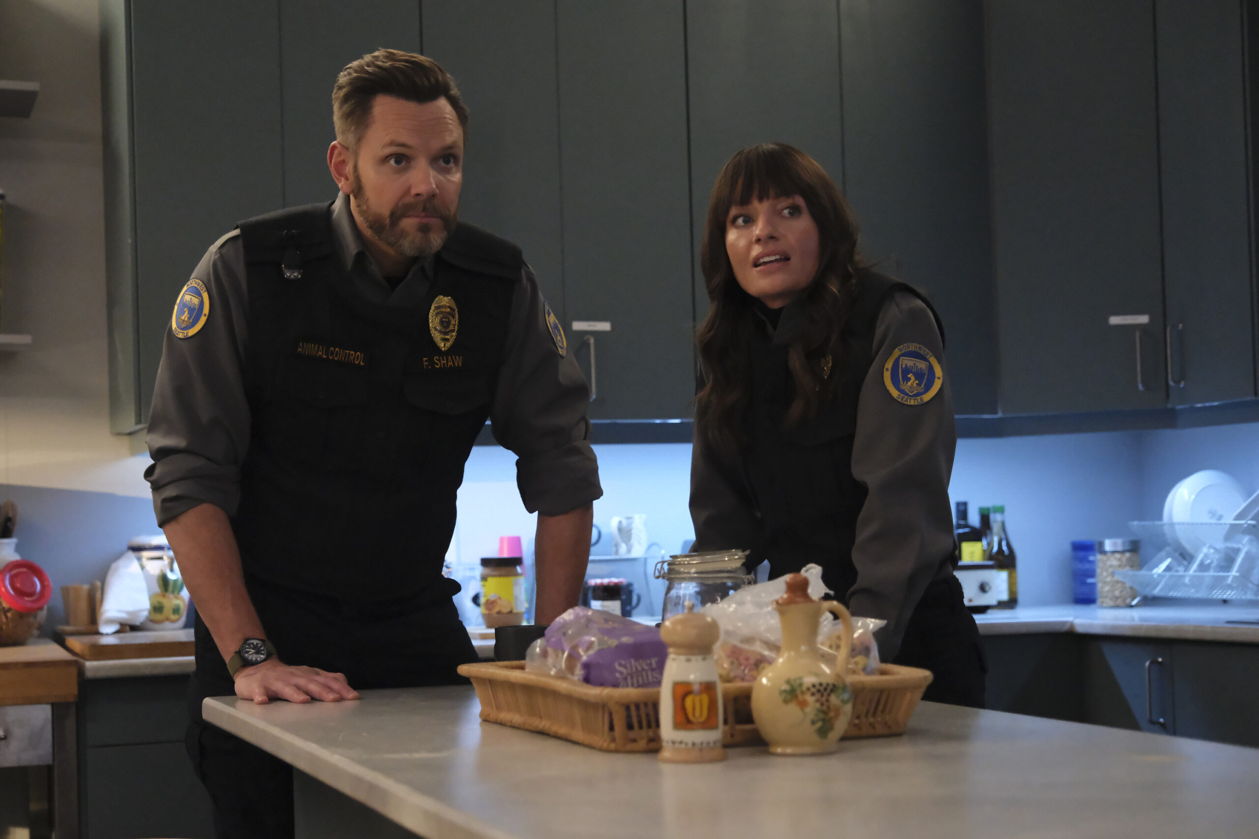 Animal Control Season 2 Episode 5, "Dogs and Chickens" -- JOEL MCHALE, GRACE PALMER