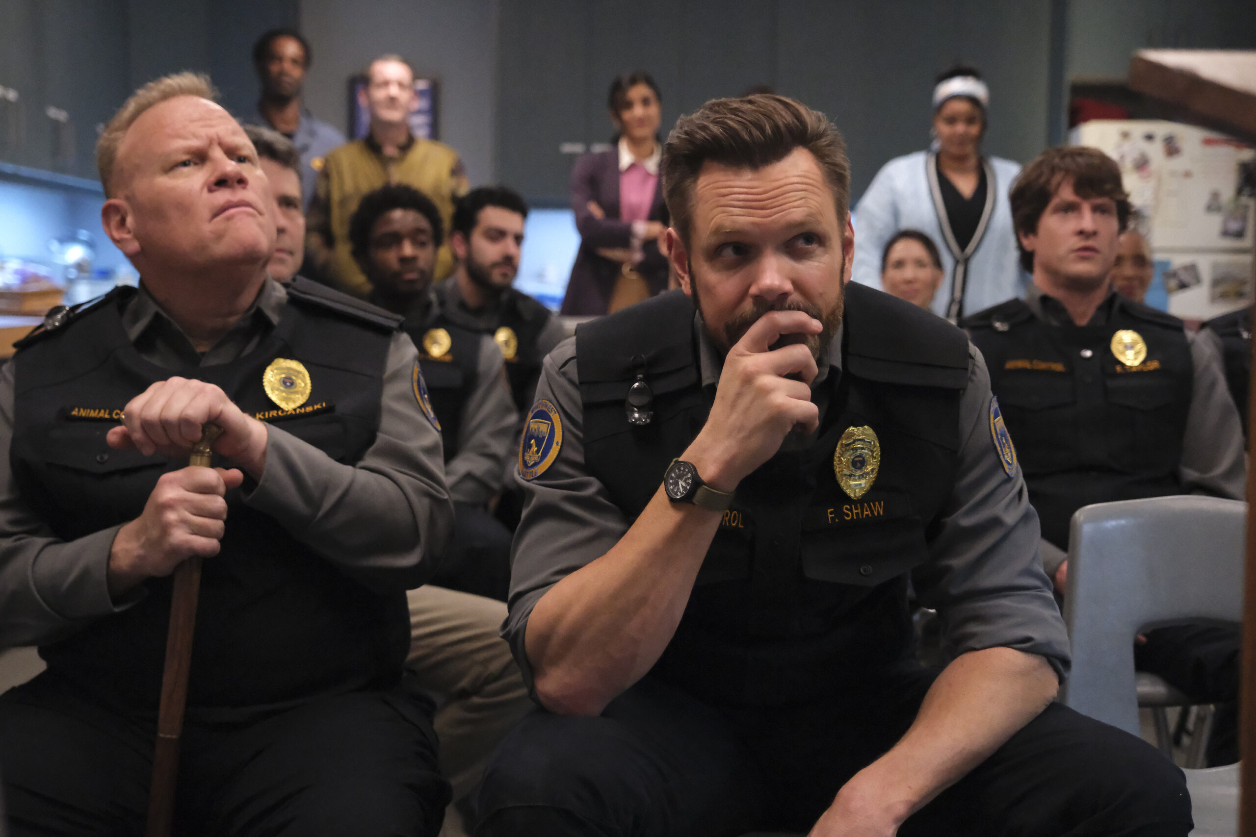 Animal Control Season 2 Episode 5, "Dogs and Chickens" -- LARRY JOE CAMPBELL, JOEL MCHALE, MICHAEL ROWLAND