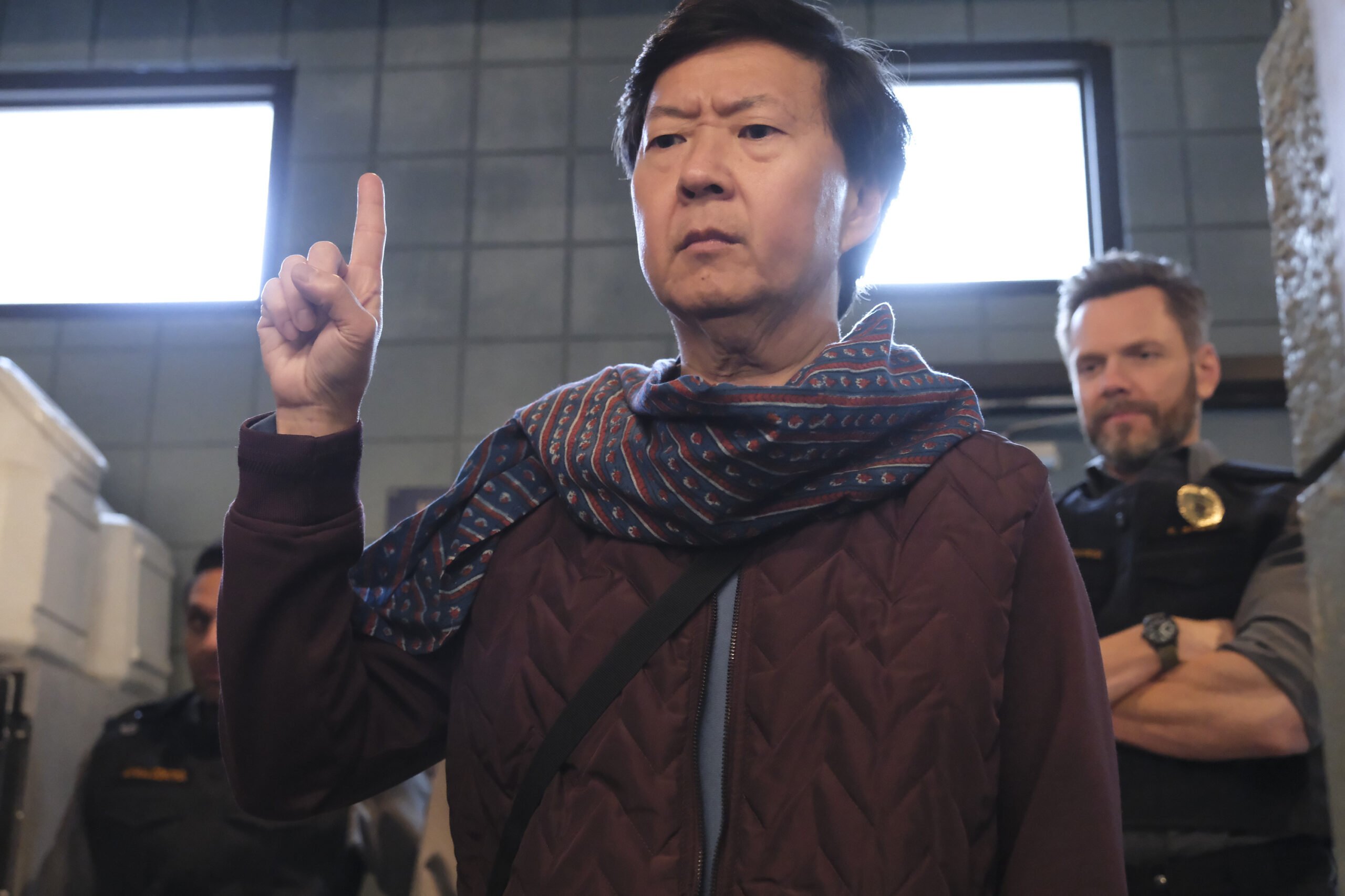 Animal Control Season 2 Episode 5, "Dogs and Chickens" -- KEN JEONG, JOEL MCHALE