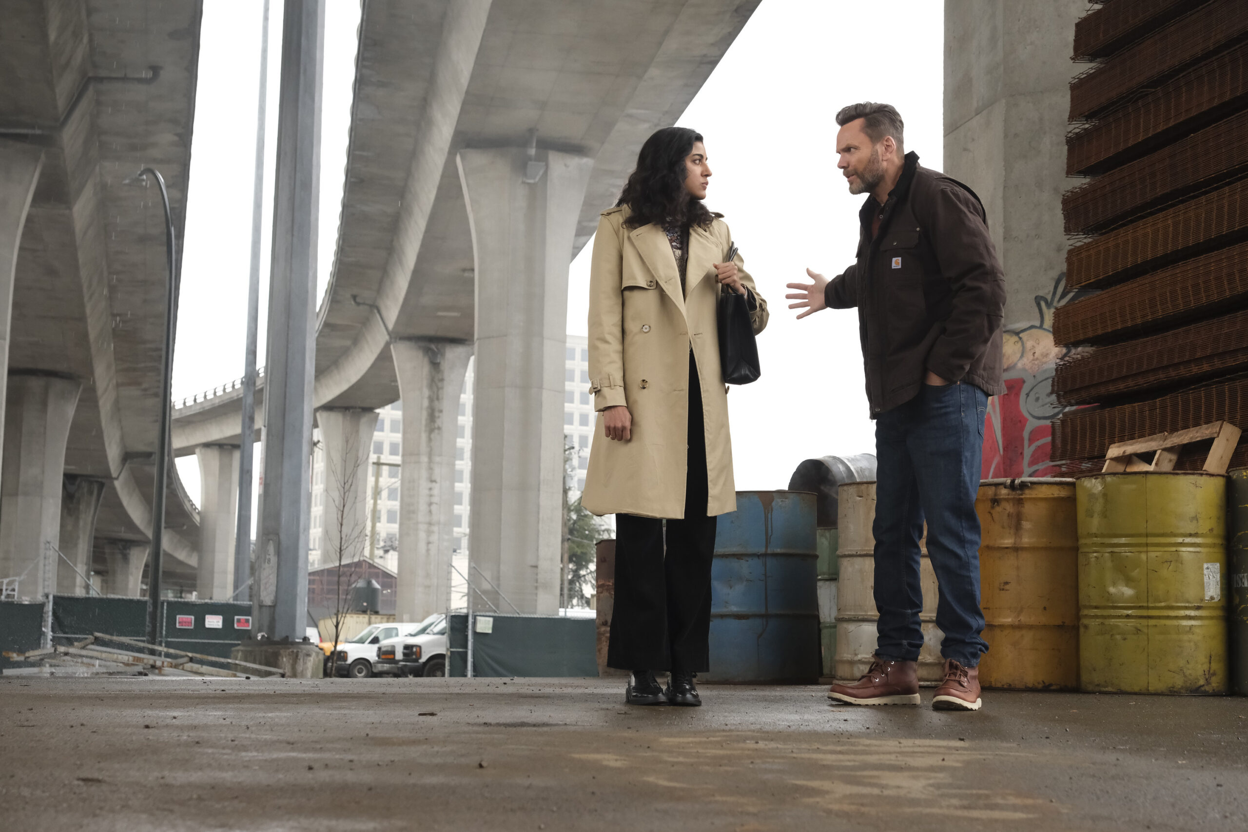 Animal Control Season 2 Episode 8, "Bulls and Potbellies" -- VELLA LOVELL, JOEL MCHALE