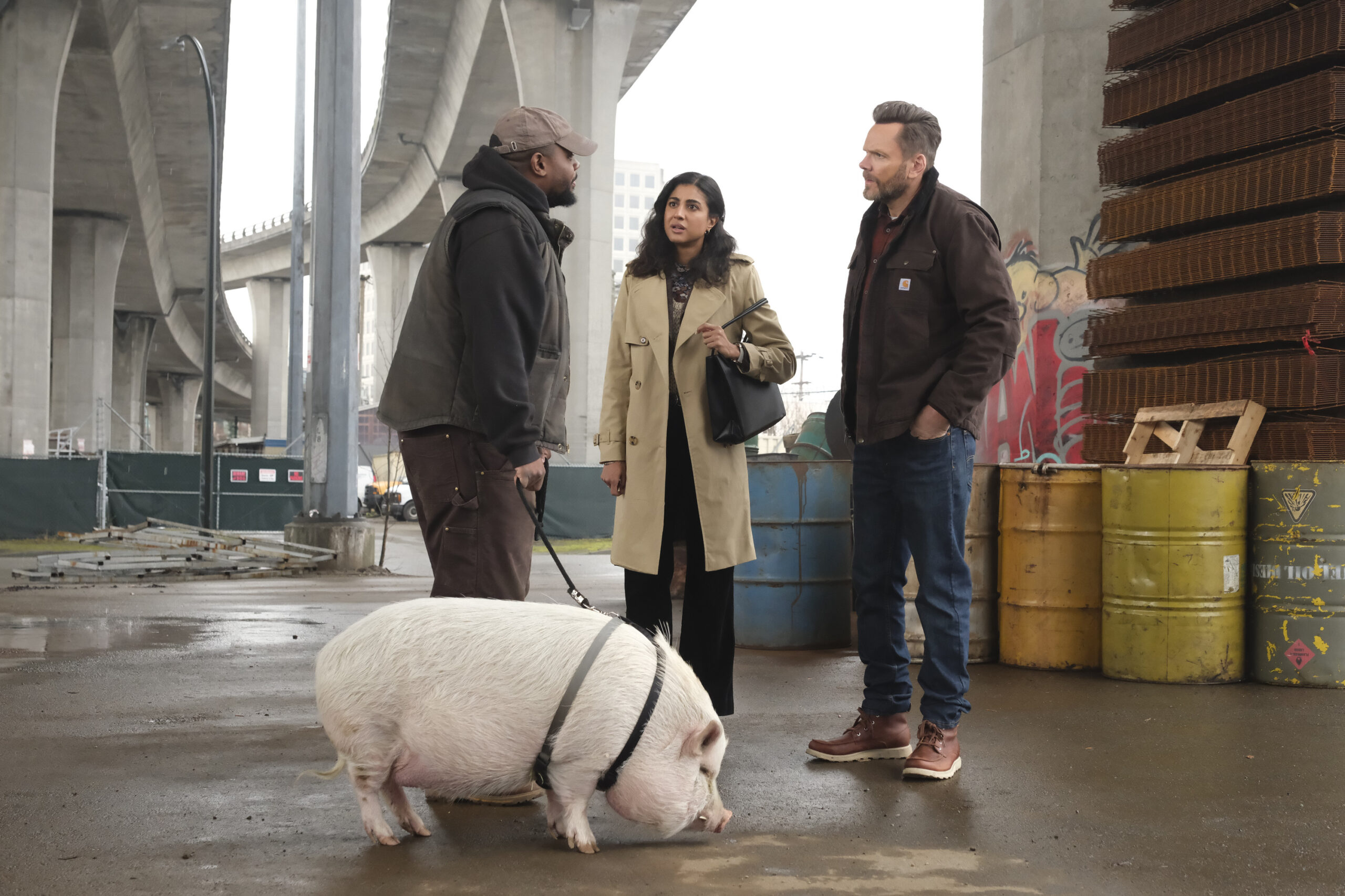 Animal Control Season 2 Episode 8, "Bulls and Potbellies" -- REGGIE CONQUEST, VELLA LOVELL, JOEL MCHALE