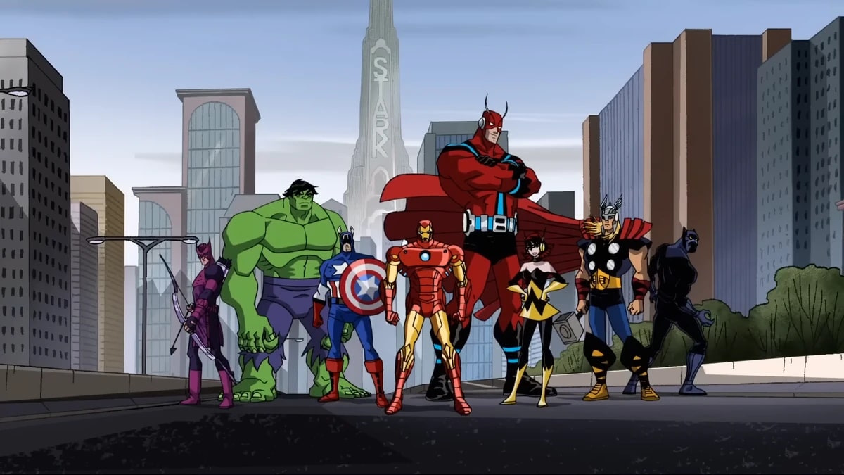 Avengers_Team_Season_1 | Tell-Tale TV Avengers Earth's Mightiest Heroes Hawkeye Hulk Captain America Iron Man Ant-Man Wasp Thor Black Panther