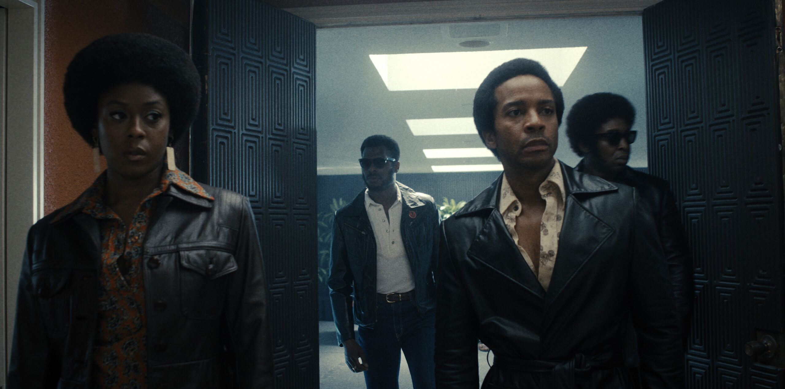 The Big Cigar Season 1 Episode 1 - Moses Ingram and André Holland | Tell-Tale TV Still from The Big Cigar Season 1 Episode 1 of Moses Ingram and André Holland pictured from left to right.