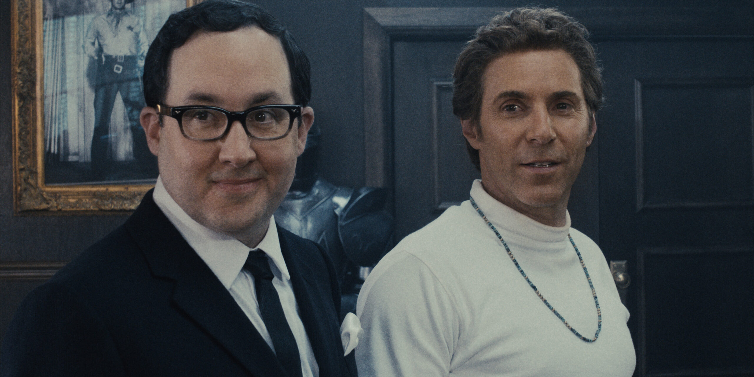 The Big Cigar Season 1 Episode 1 - P. J. Byrne and Alessandro Nivola | Tell-Tale TV Still from The Big Cigar Season 1 Episode 1 of P. J. Byrne and Alessandro Nivola pictured from left to right.