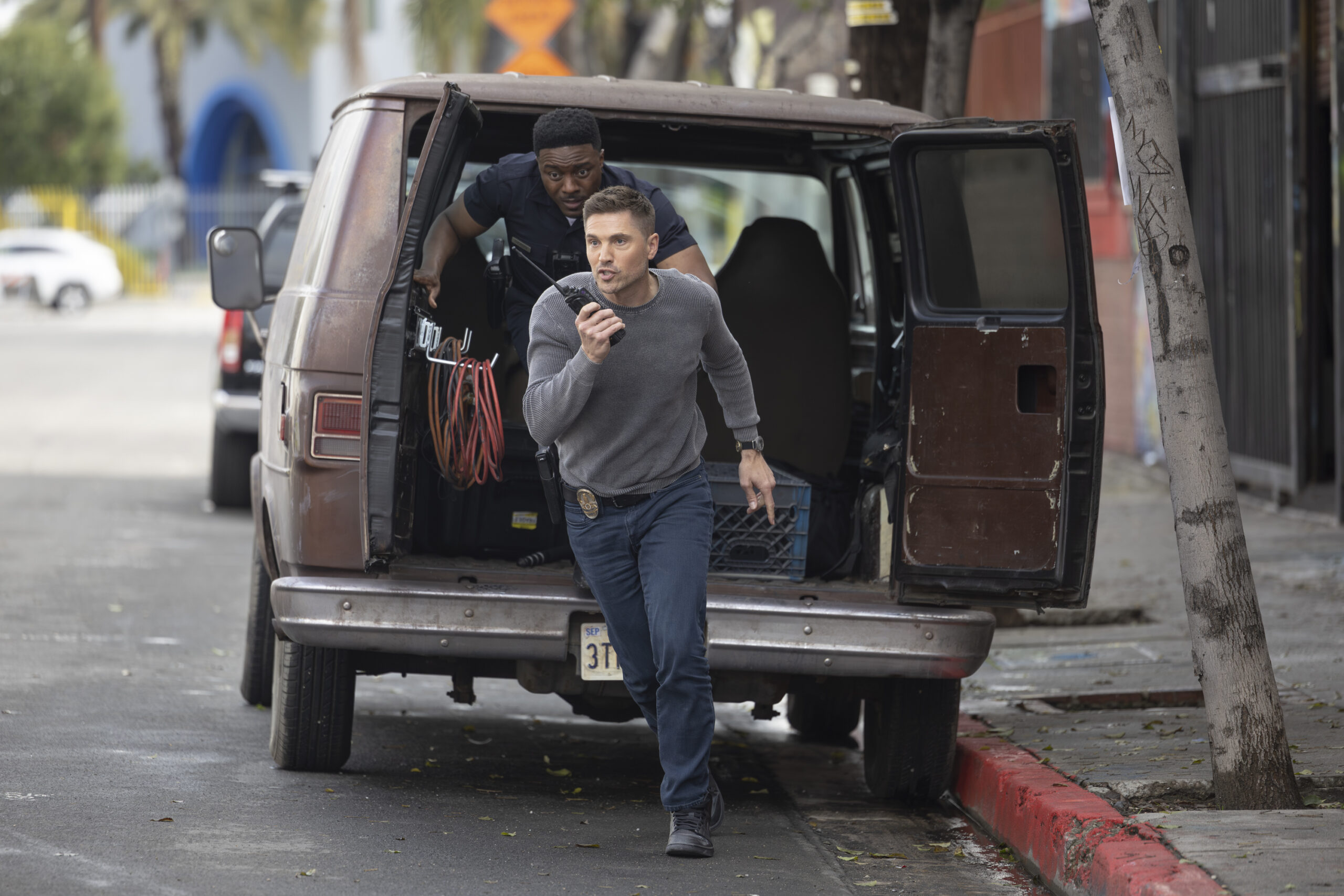 The Rookie Season 6 Episode 8, "Punch Card" -- TRU VALENTINO, ERIC WINTER