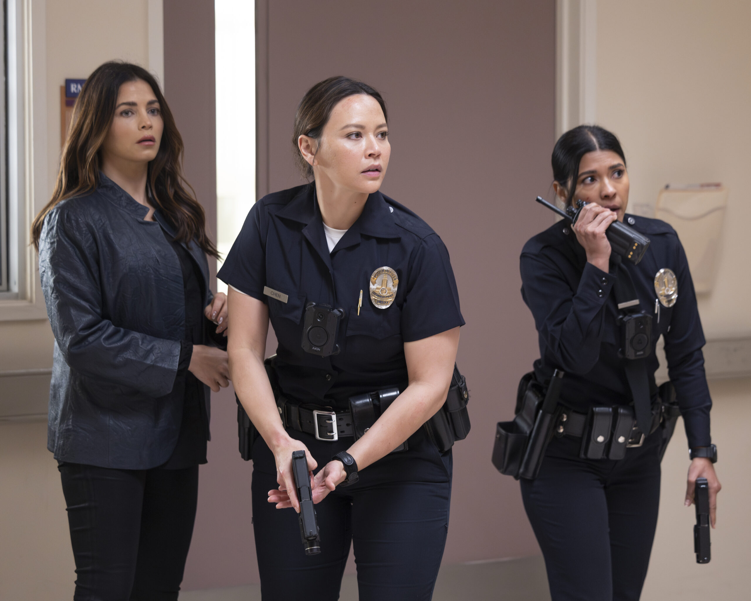 The Rookie Season 6 Episode 8, "Punch Card" -- JENNA DEWAN, MELISSA O'NEIL, LISSETH CHAVEZ