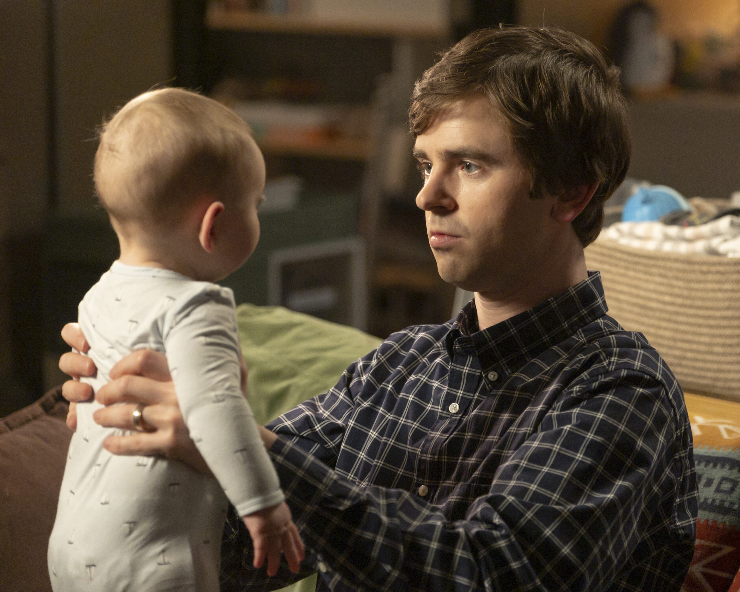 Freddie Highmore as Dr. Sean Murphy in The Good Doctor Season 7 Episode 8, "The Overview Effect."