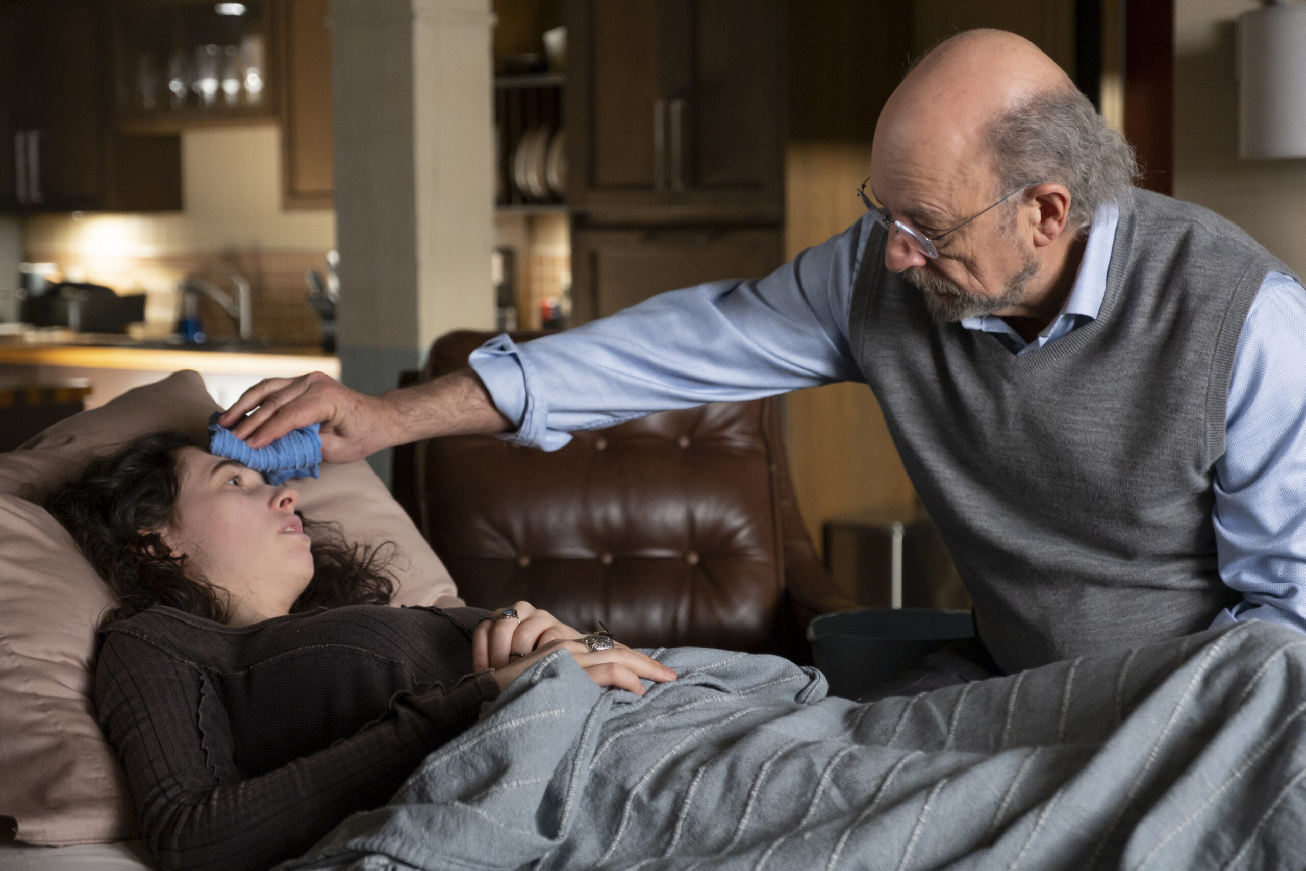 L-R Ruby Kelley as Hannah Ayleston and Richard Schiff as Dr. Aaron Glassman in The Good Doctor Season 7 Episode 8, "The Overview Effect."