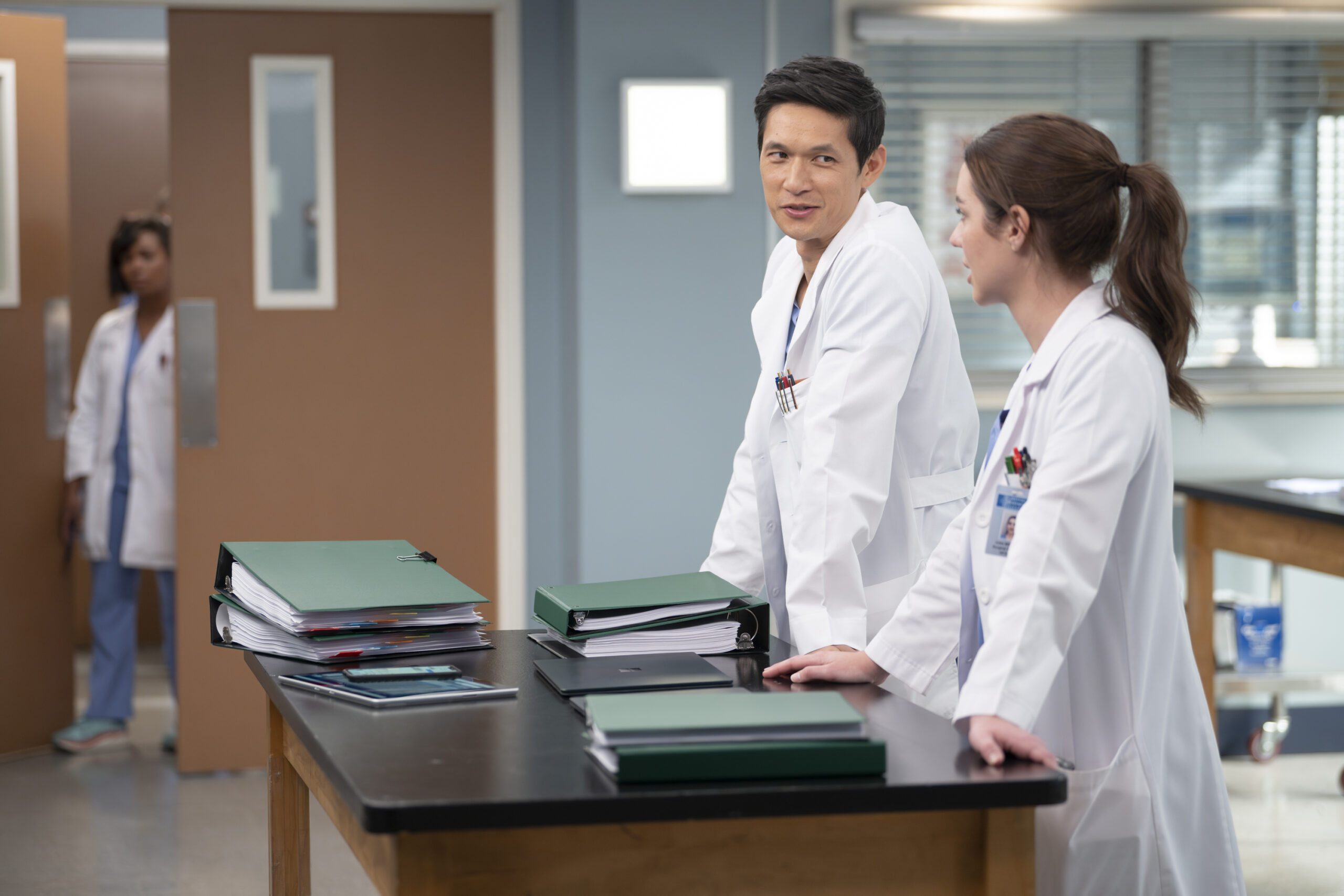 Grey's Anatomy Season 20 Episode 9 HARRY SHUM JR., ADELAIDE KANE