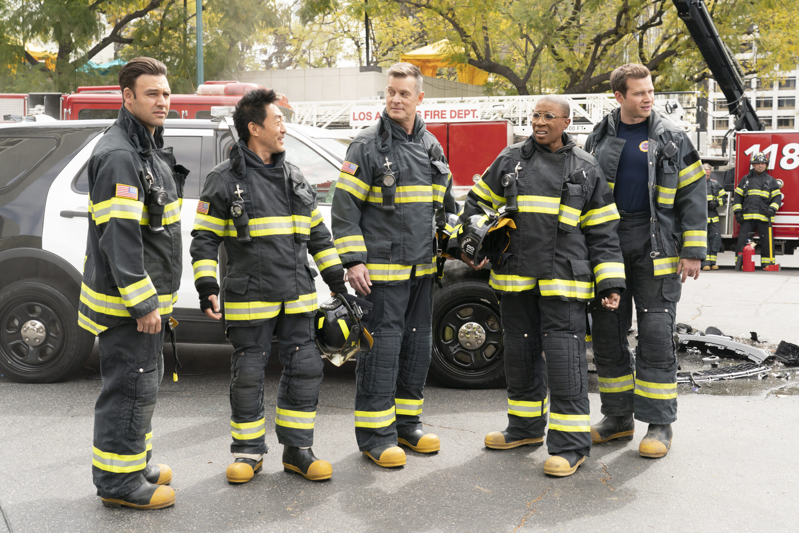 9-1-1 - "Ghost of a Second Chance" - RYAN GUZMAN, KENNETH CHOI, PETER KRAUSE, AISHA HINDS, OLIVER STARK | Tell-Tale TV 9-1-1 - "Ghost of a Second Chance" - RYAN GUZMAN, KENNETH CHOI, PETER KRAUSE, AISHA HINDS, OLIVER STARK