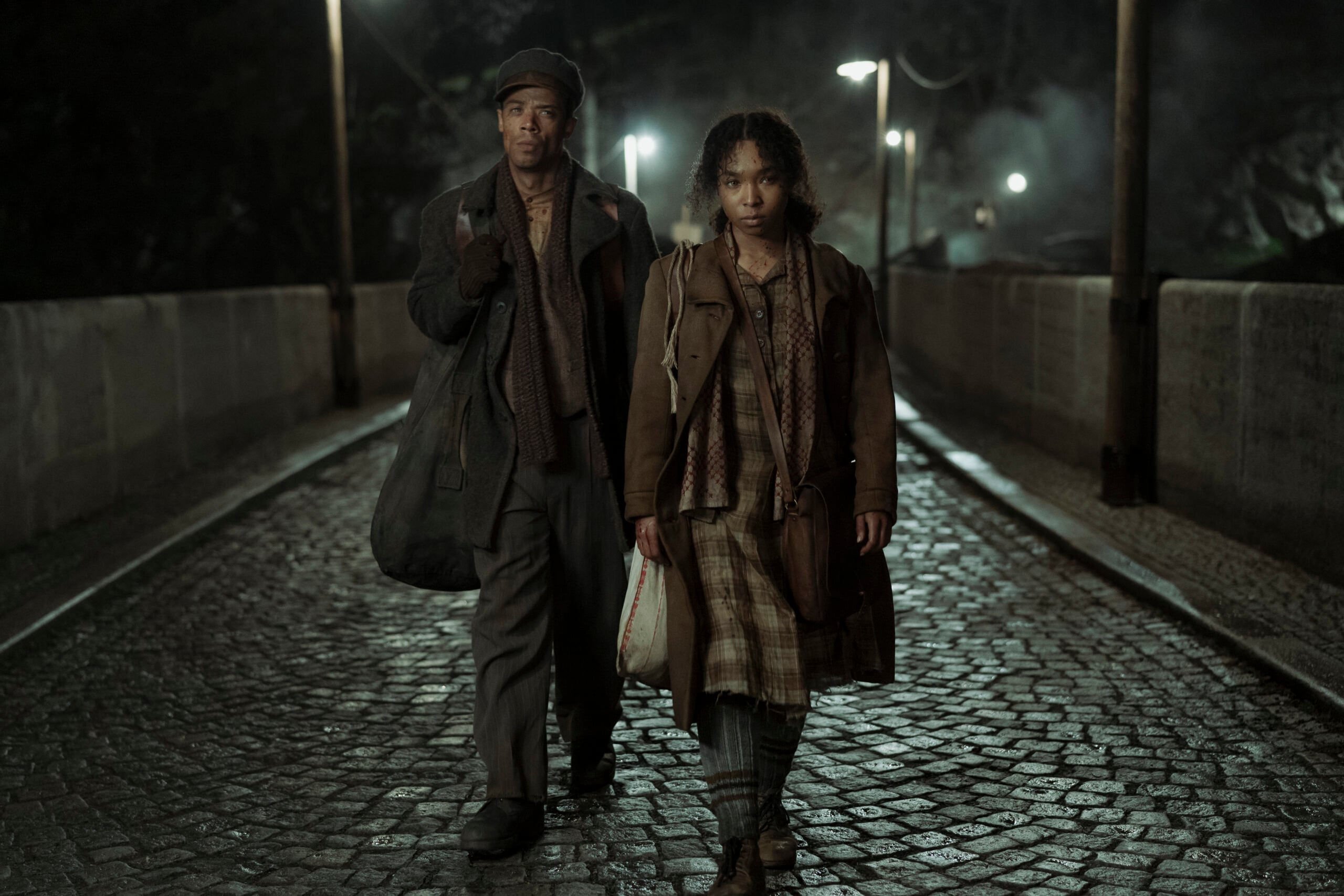 Jacob Anderson as Louis De Point Du Lac and Delainey Hayles as Claudia - Interview with the Vampire Season 2, Episode 1