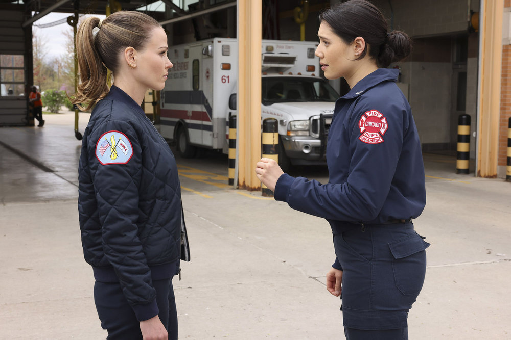 Chicago Fire Season 12 Episode 12 - Jocelyn Hudon as Novak, Hanako Greensmith as Violet Mikami