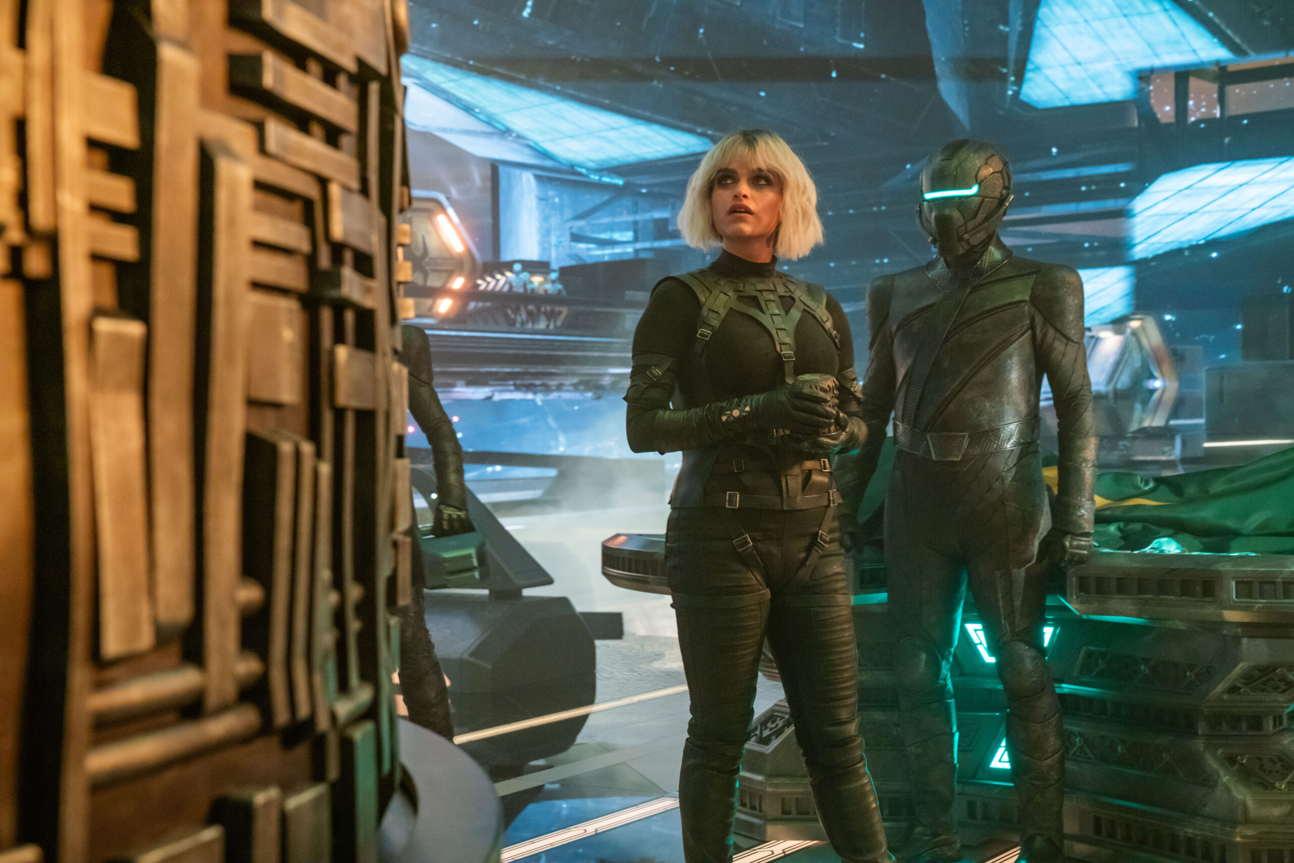 Star Trek: Discovery Season 5 Episode 9 Lagrange Point | Tell-Tale TV Moll stands on a Breen dreadnought with Breen soldiers behind her on Star Trek: Discovery Season 5 Episode 9, "Lagrange Point."