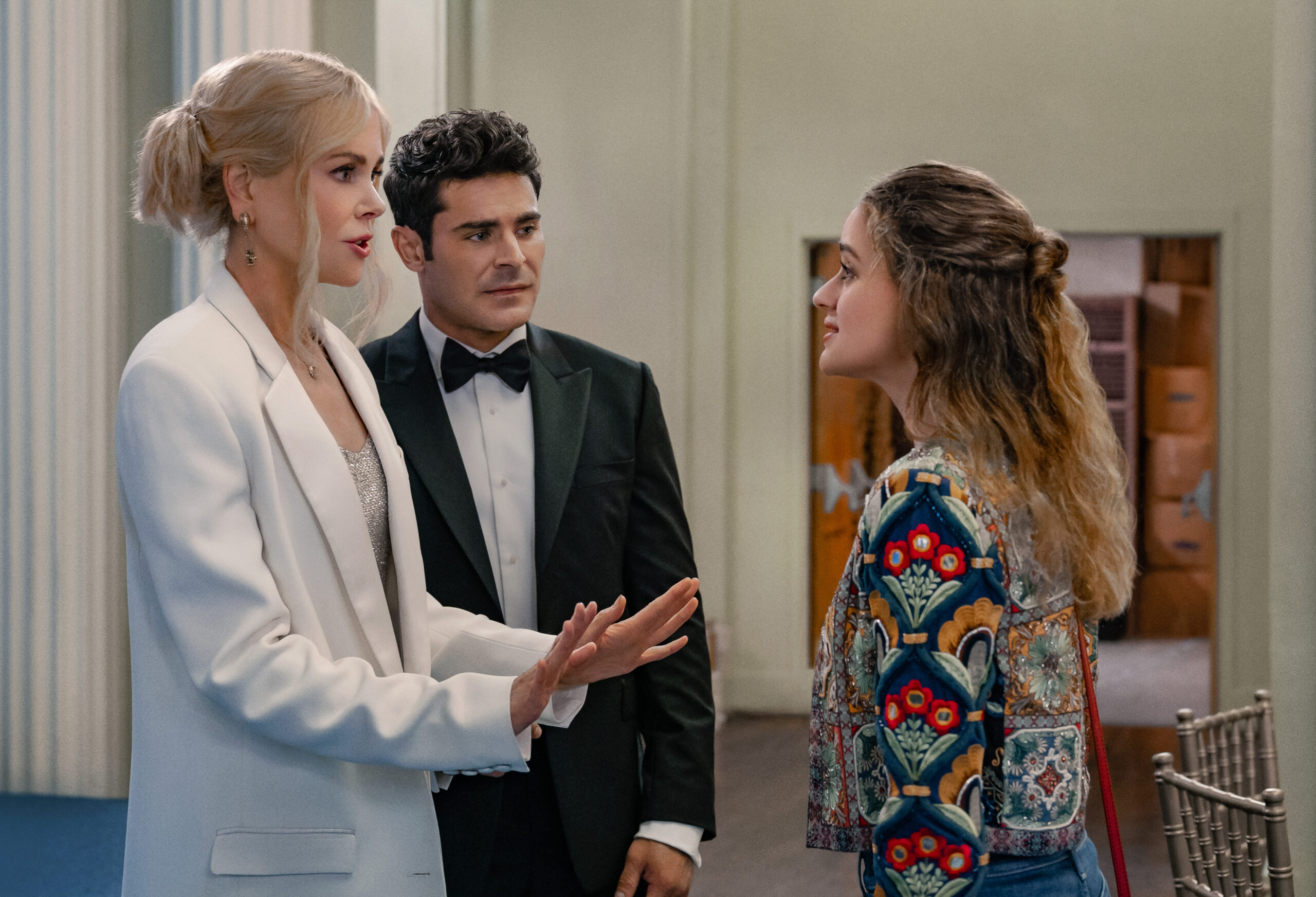 Zac Efron, Joey King, and Nicole Kidman in A Family Affair