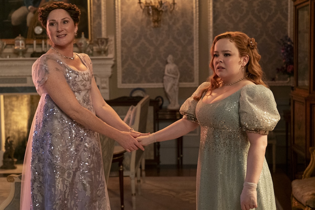 BRIDGERTON Season 3 Episode 5 | Tell-Tale TV BRIDGERTON Season 3 Episode 5 Ruth Gemmell as Lady Violet Bridgerton, Nicola Coughlan as Penelope Featherington