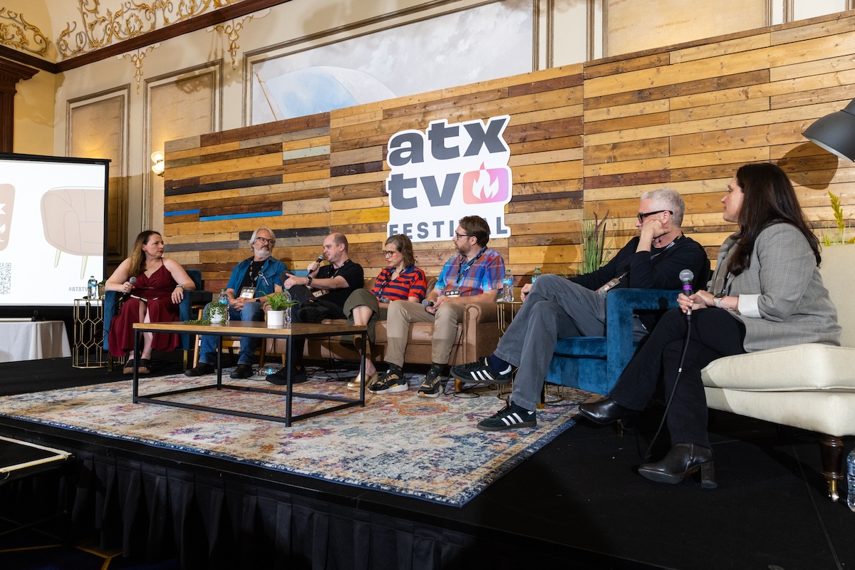 FromBook to Script to Screen ATX TV Festival 2024 | Tell-Tale TV From Book to Script to Screen ATX TV Festival 2024 Graham Yost, Jessica Rhoades, Mike Flanagan, Rolin Jones, Liz Heldens, Daniel Thomsen,