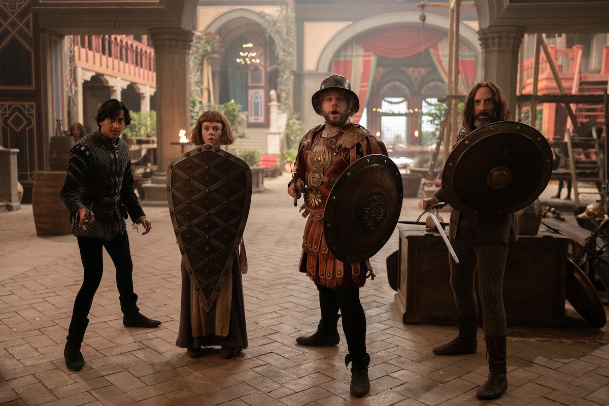 Decameron Season 1 Episode 8 | Tell-Tale TV Decameron Season 1 Episode 8 Karan Gill as Panfilo, Saoirse-Monica Jackson as Misia, Douggie McMeekin as Tindaro and Tony Hale as Sirisco