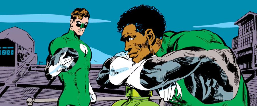 Green Lantern Hal Jordan John Stewart DC Comics art by Neal Adams