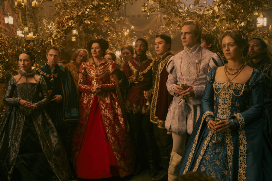 My Lady Jane | Tell-Tale TV Kate O'Flynn as Princess Mary, Will Keen as Norfolk, Jason Forbes as Scrope, Brandon Grace as William, Henry Ashton as Stan Dudley and Isabella Brownson as Katherine Grey - My Lady Jane