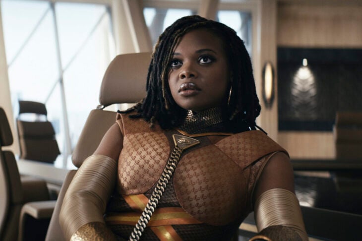 Still from The Boys Season 4 Episode 4 of Susan Heyward sitting in a chair.