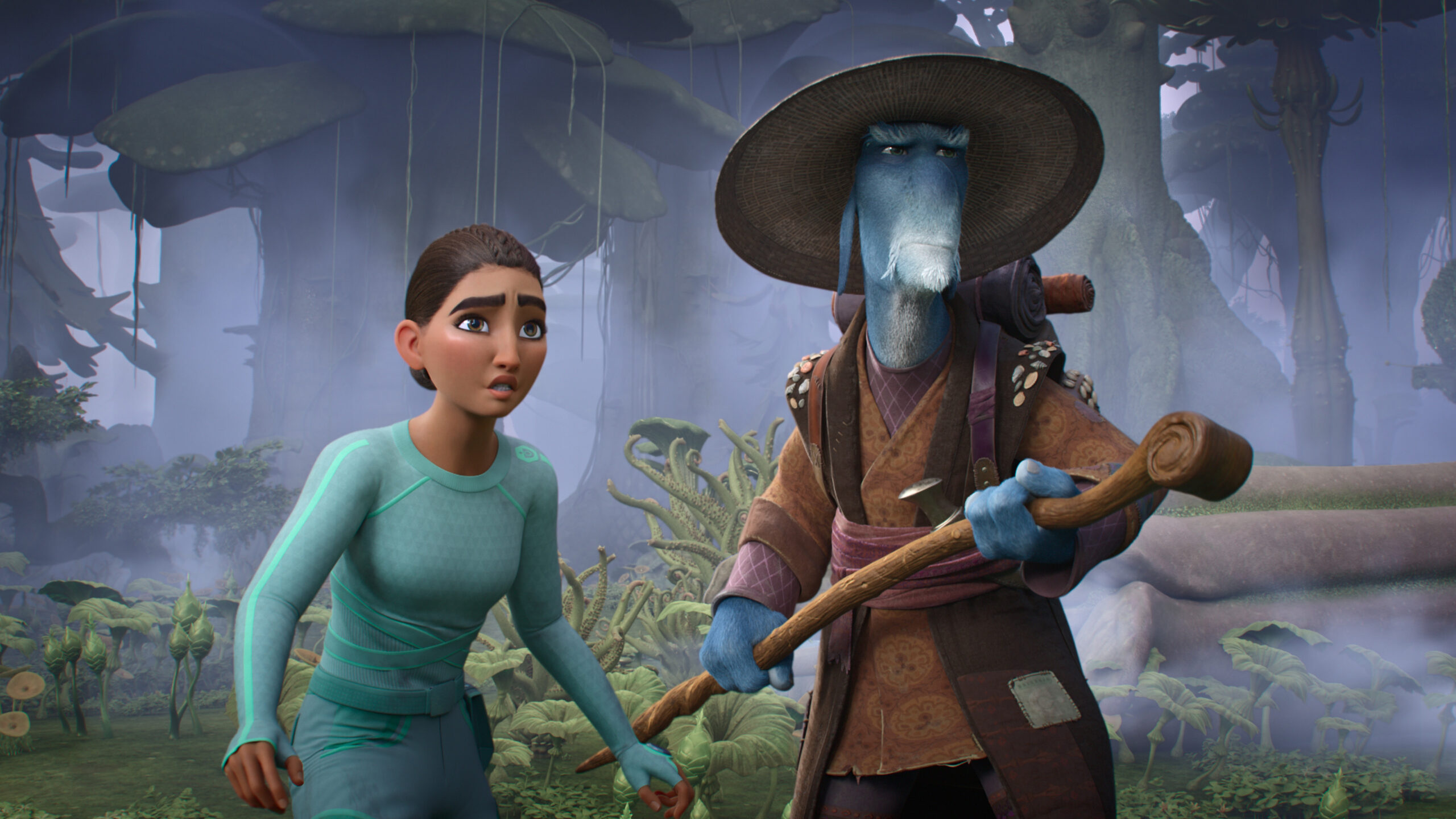 Still from WondLa Season 1 Episode 2 of Eva and Rovender pictured from left to right.