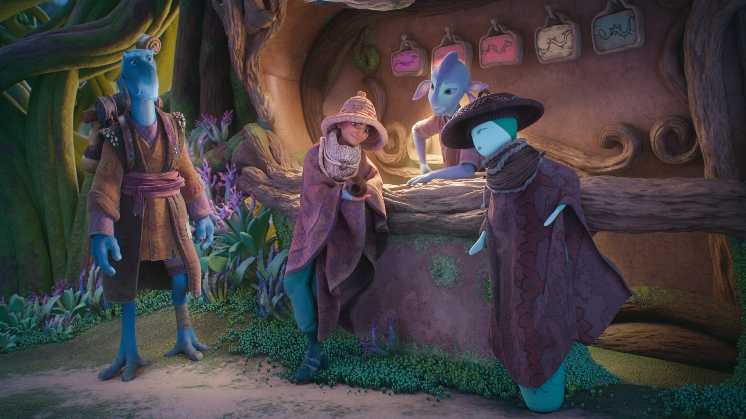 Still from WondLa Season 1 Episode 3 of Rovender, Eva, and Muthr.