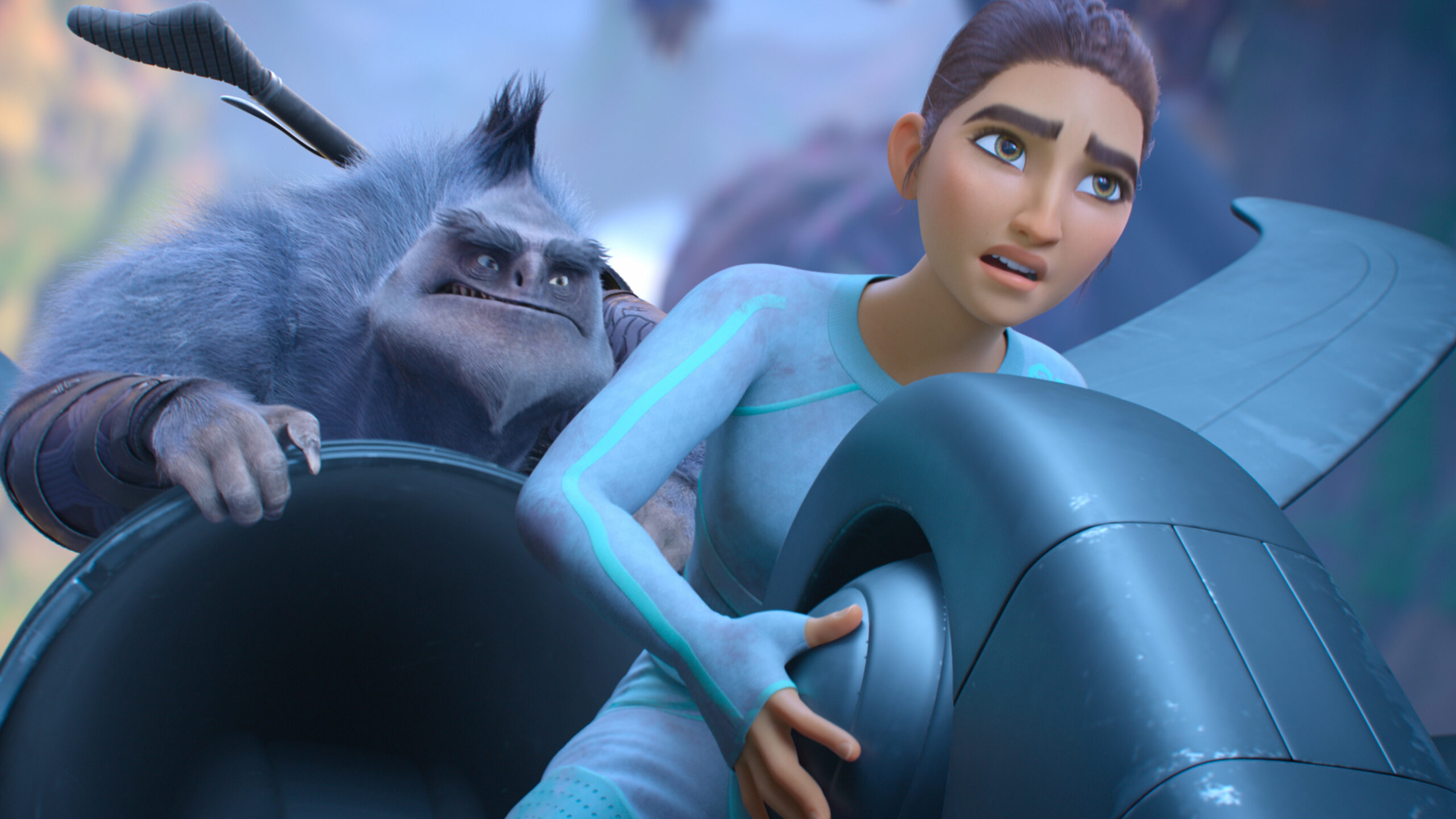 Still from WondLa Season 1 Episode 4 of Besteel and Eva pictured from left to right.