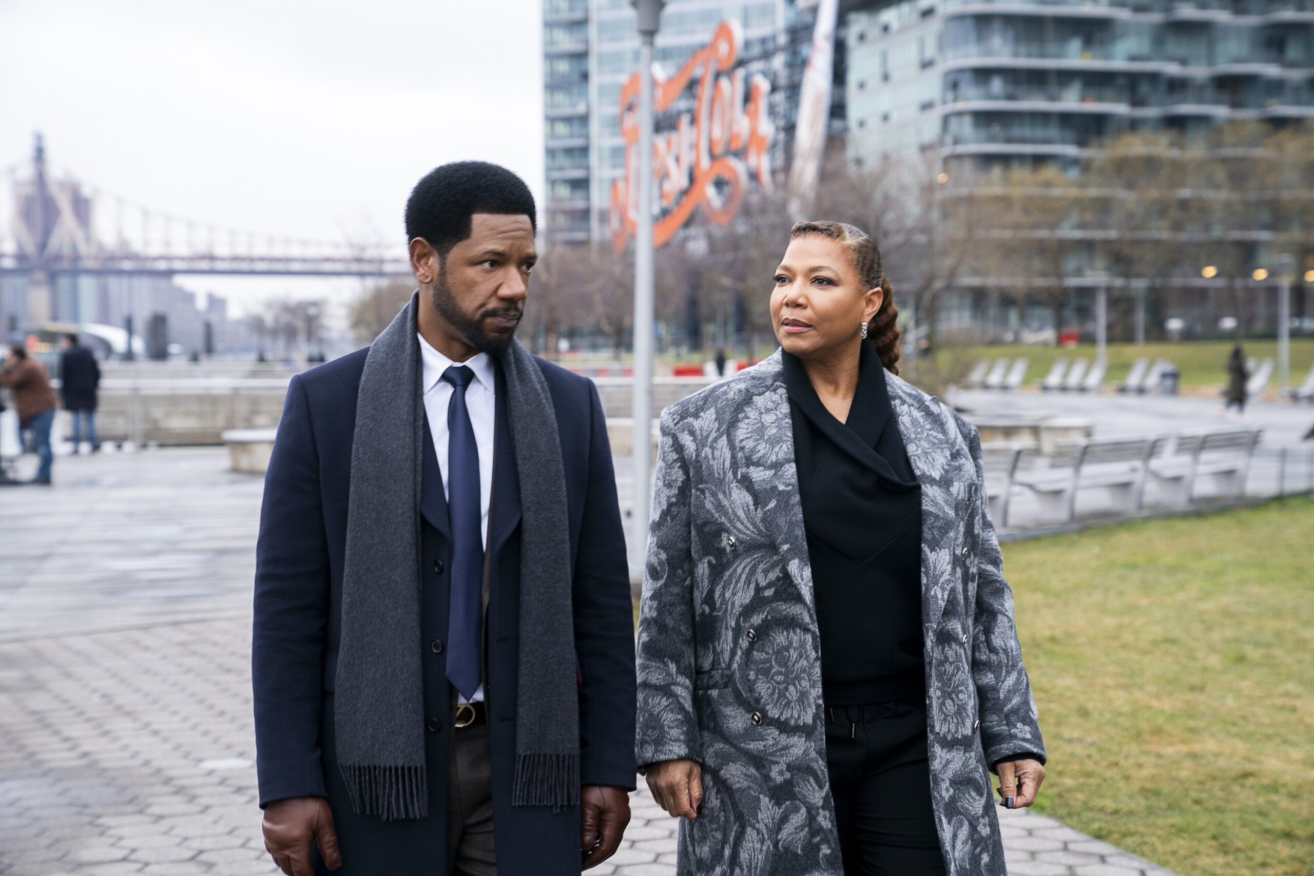 The Equalizer Season 4 Episode 4, "All Bets Are Off" -- Tory Kittles as Detective Marcus Dante and Queen Latifah as Robyn McCall | Tell-Tale TV The Equalizer Season 4 Episode 4, "All Bets Are Off" -- Tory Kittles as Detective Marcus Dante and Queen Latifah as Robyn McCall