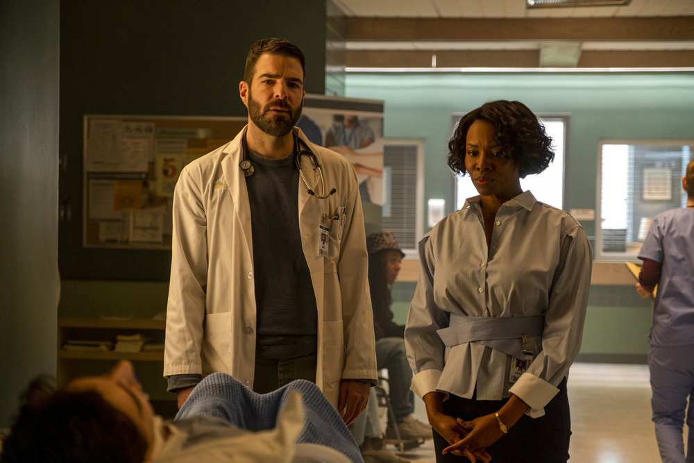 Brilliant Minds Season 1 Episode 2 - Zachary Quinto as Dr. Oliver Wolf and Tamberla Perry as Dr. Carol Pierce