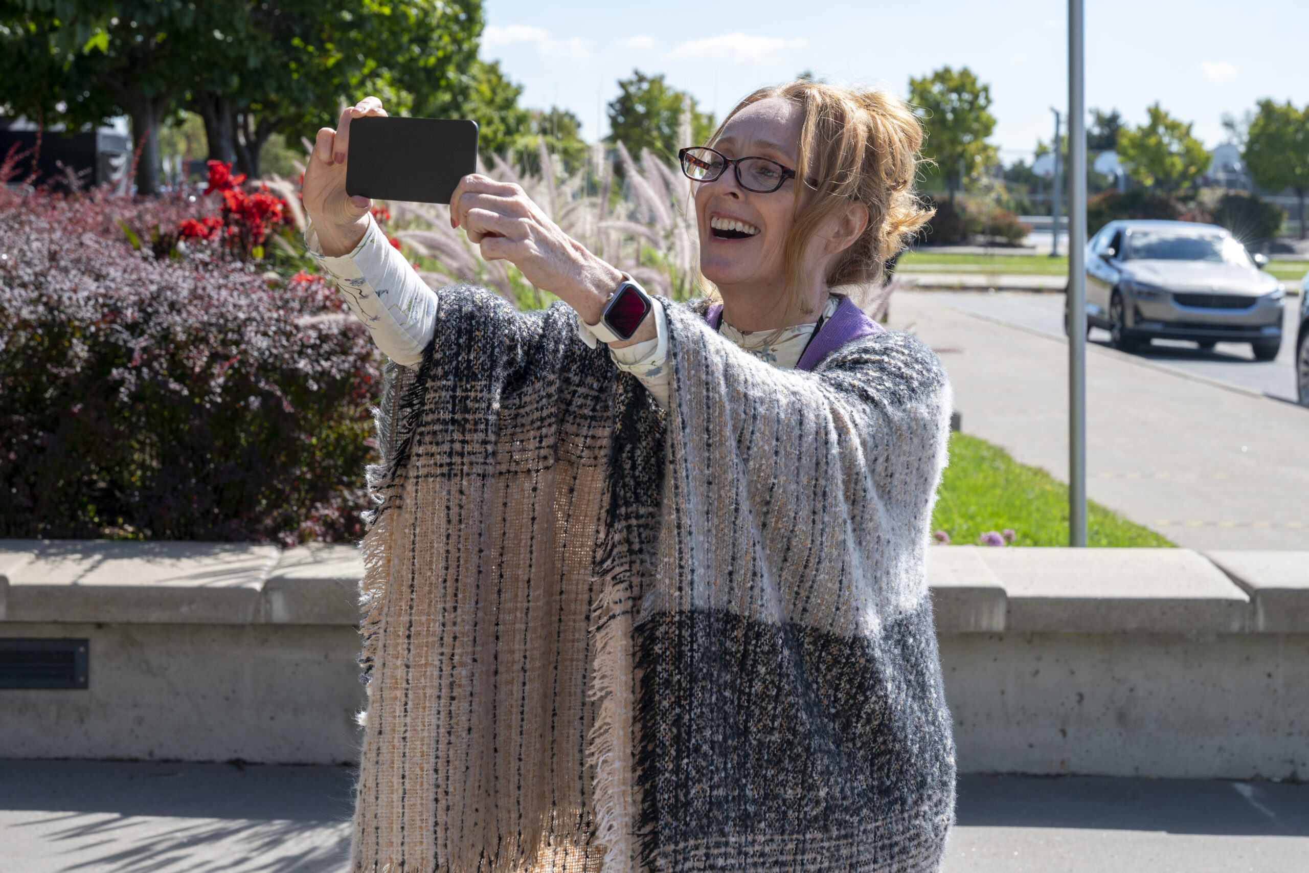 Still from Orphan Black: Echoes Season 1 Episode 3 of Marnie McPhail as Dr. Pam Teller.