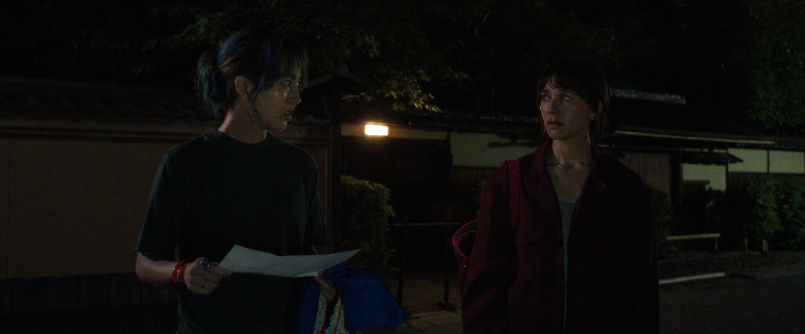 Suzie and Mixxy chat while walking through the city at night on Sunny Season 1 Episode 4, "Sticky."