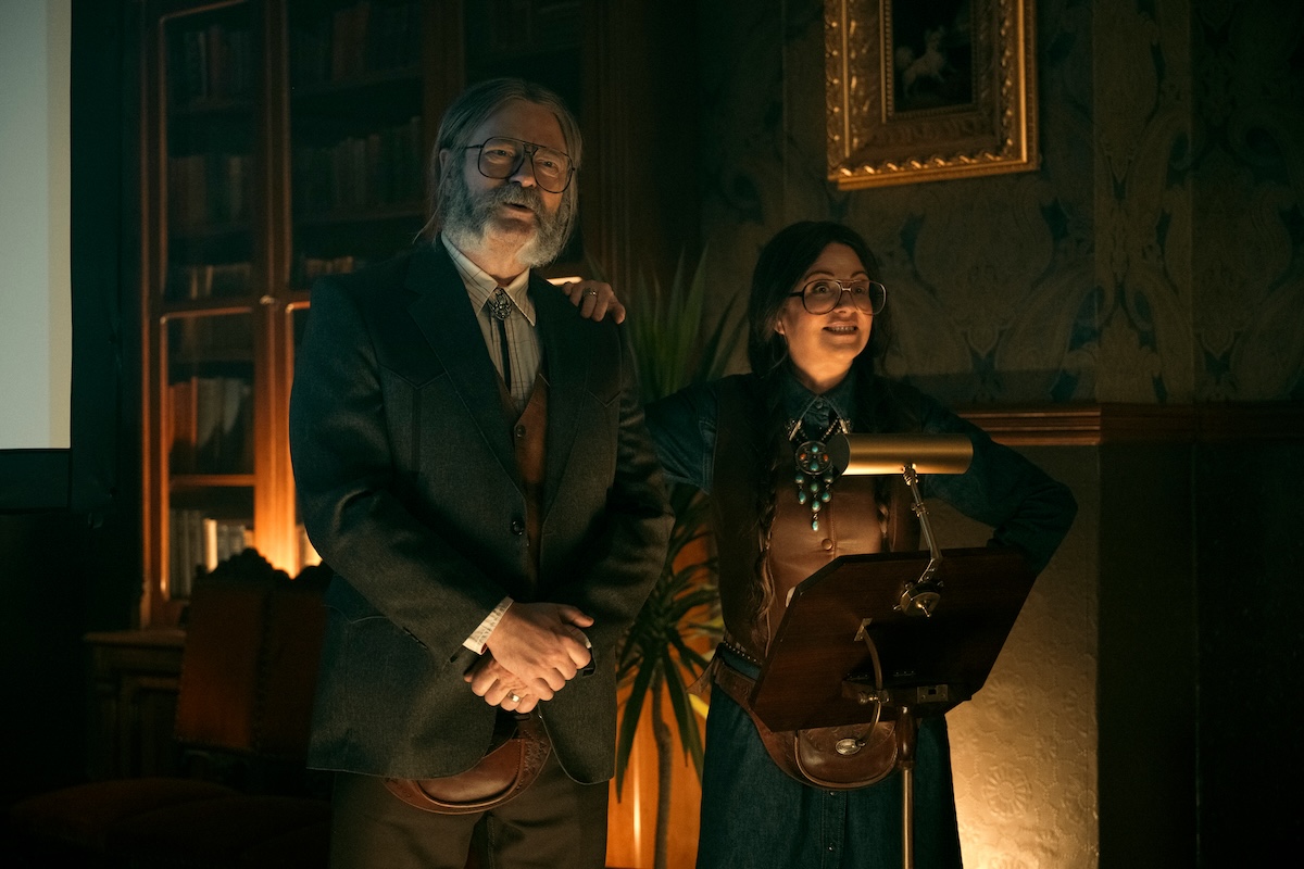The Umbrella Academy Season 4 Episode 1 | Tell-Tale TV The Umbrella Academy Season 4 Episode 1 Nick Offerman as Dr. Gene Thibedeau, Megan Mullally as Dr. Jean Thibedeau