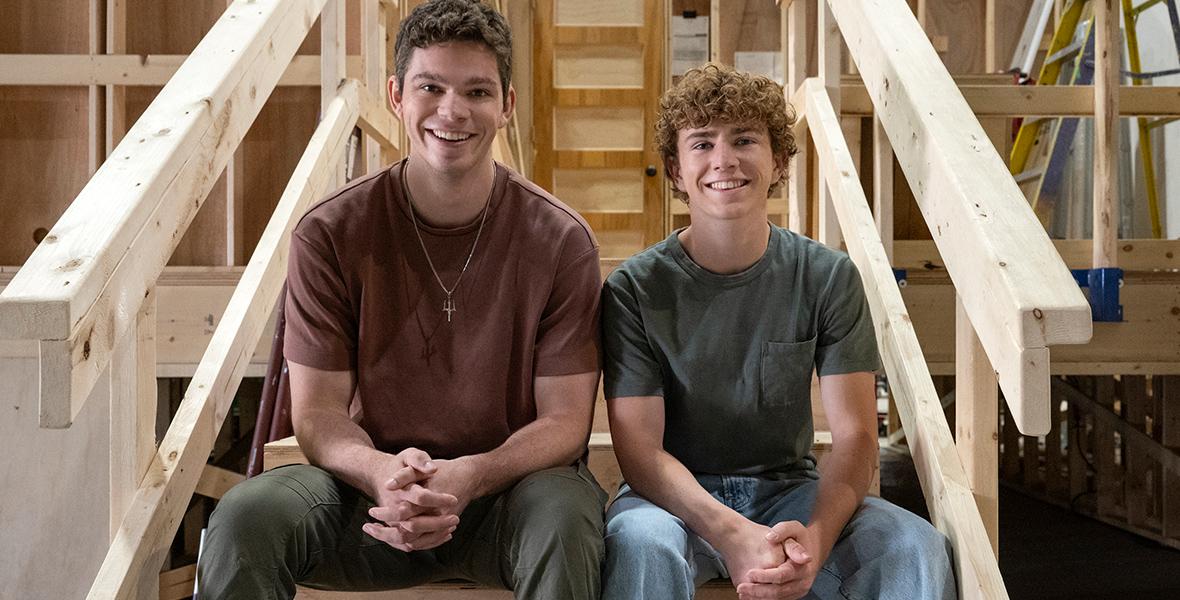 Walker Scobell and Daniel Diemer (Percy Jackson and the Olympians Season 2) | Tell-Tale TV Walker Scobell and Daniel Diemer on Percy Jackson and the Olympians Season 2 Set
