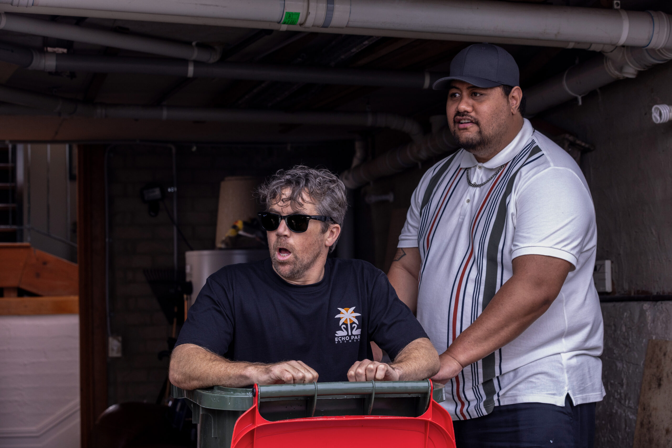 Colin From Accounts Season 2 Episode 4, "Ethical Porn" -- Patrick Brammall as Gordon and Michael Logo as Brett