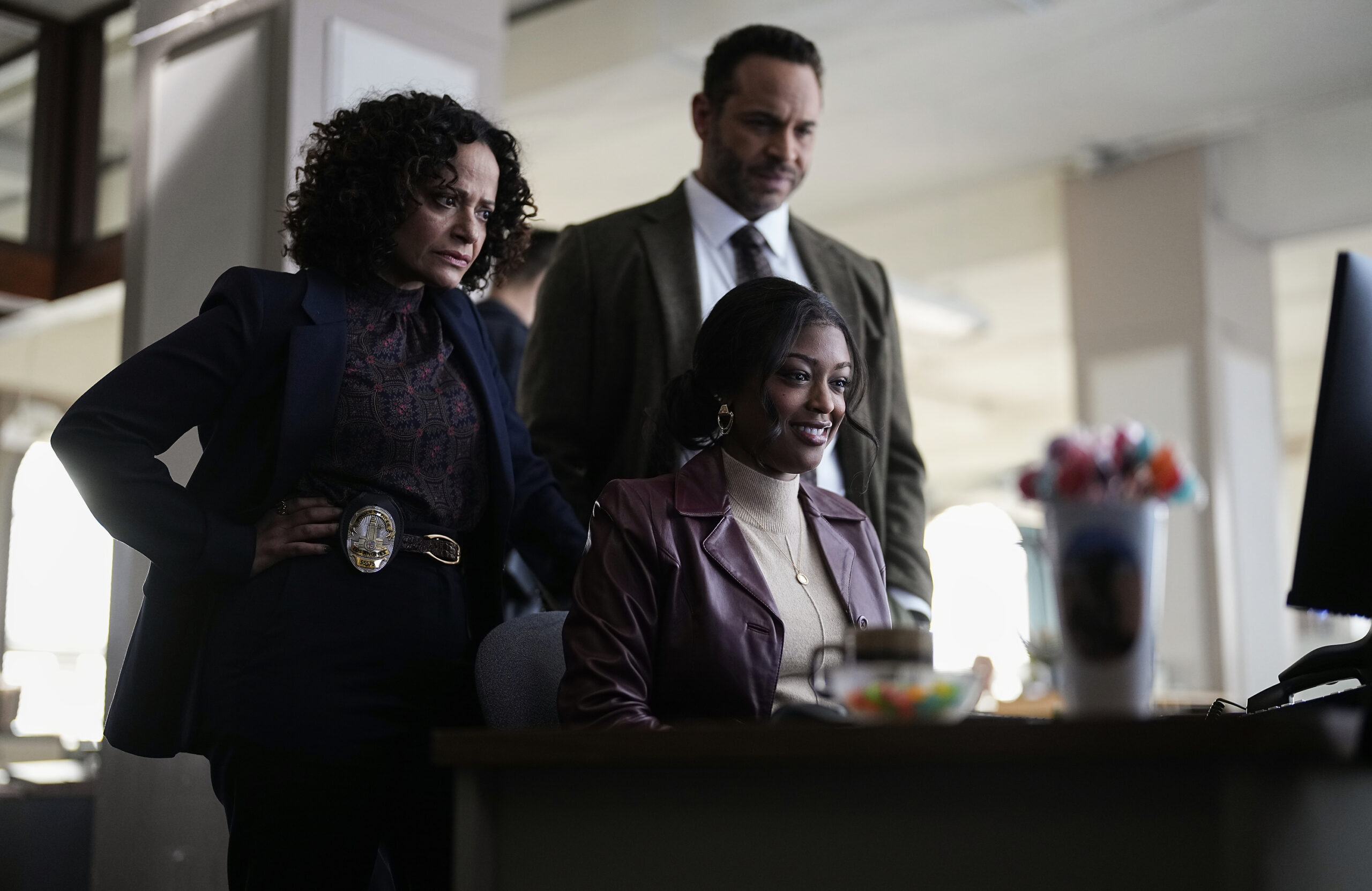 JUDY REYES, DANIEL SUNJATA, JAVICIA LESLIE in High Potential