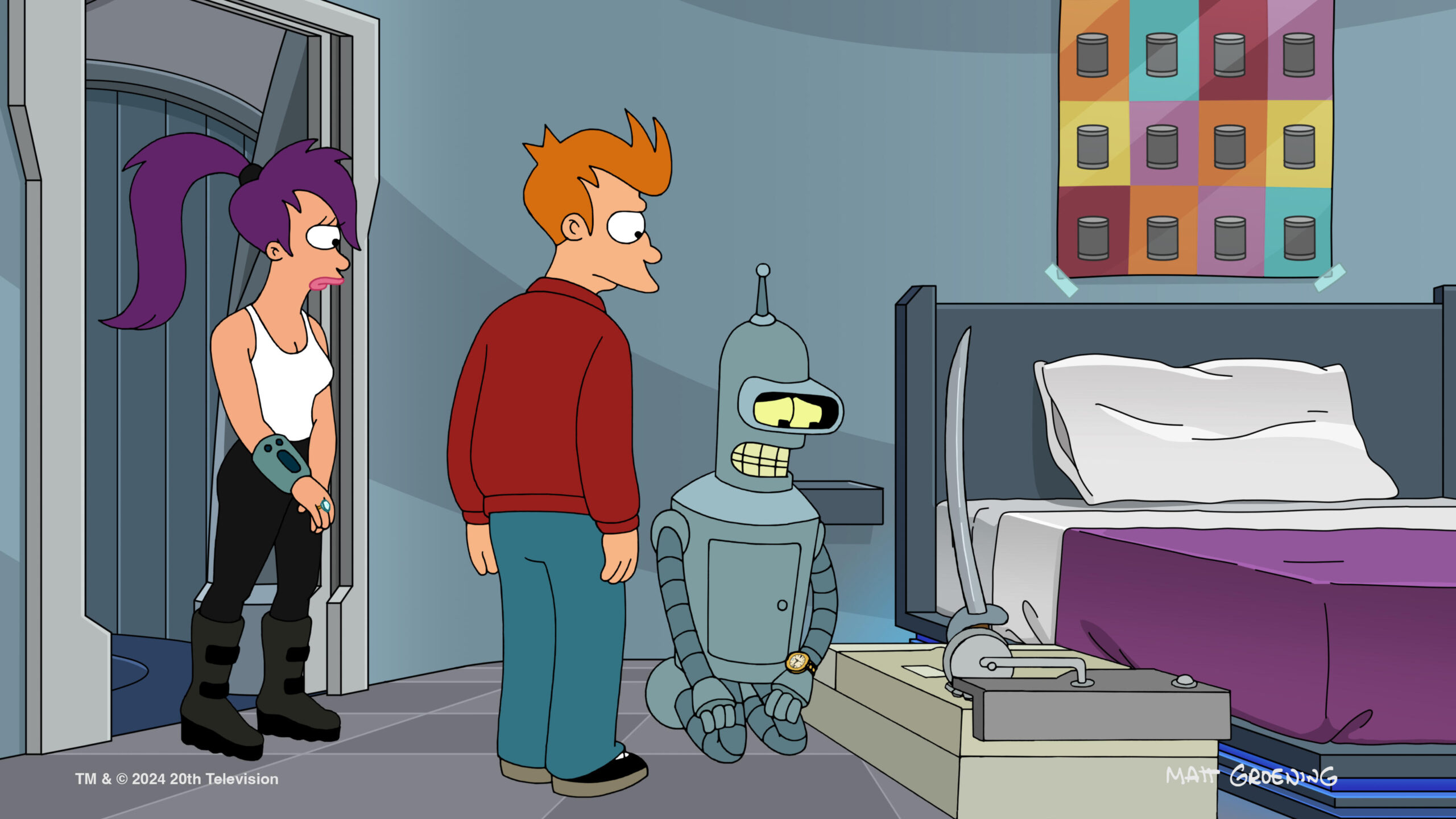 Ainda a 12ª temporada de Futurma, de 10 Leela, Fry e Bender.