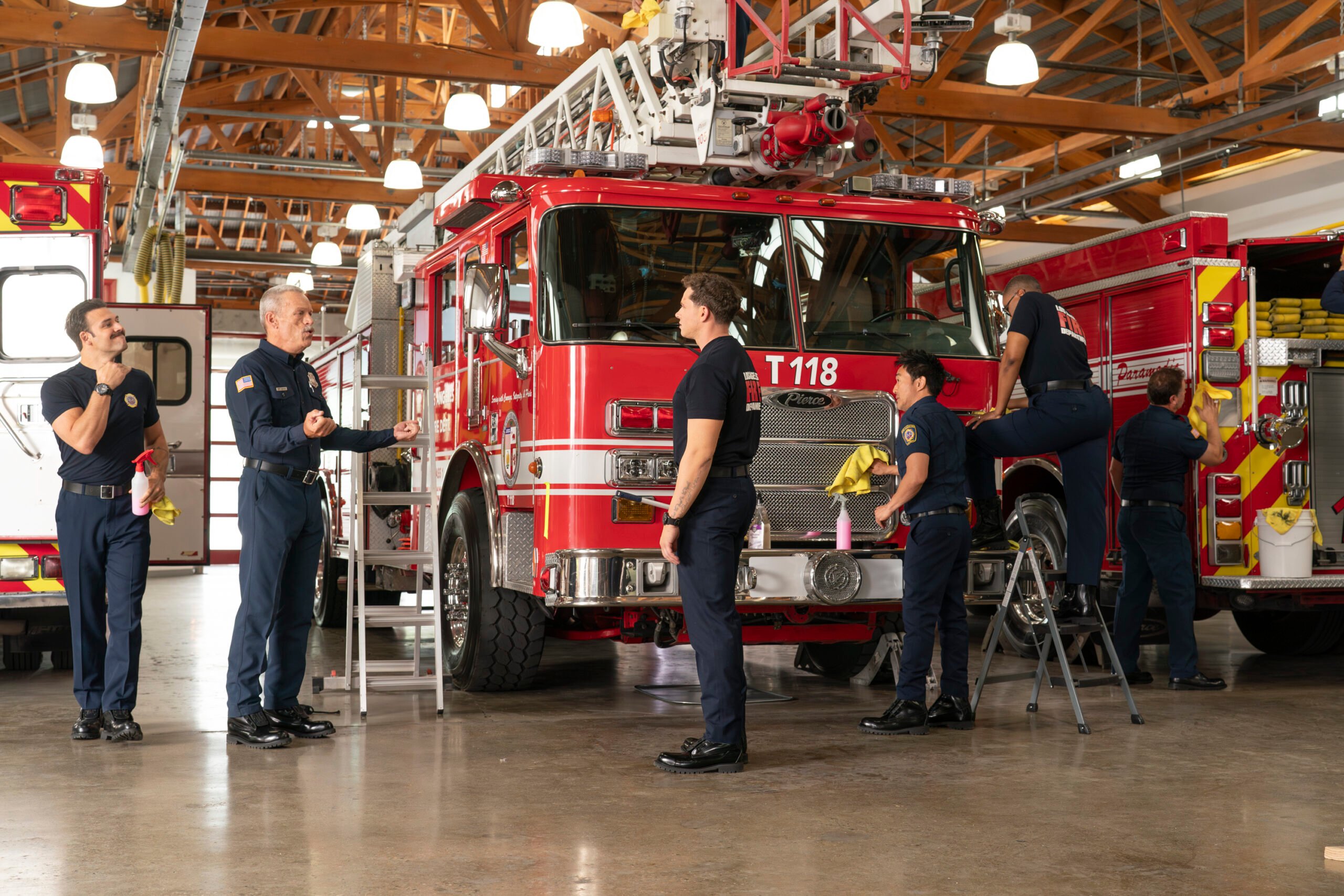 9-1-1 Season 8 Episode 1, "Buzzkill" -- RYAN GUZMAN, BRIAN THOMPSON, OLIVER STARK, KENNETH CHOI, AISHA HINDS | Tell-Tale TV 9-1-1 Season 8 Episode 1, "Buzzkill" -- RYAN GUZMAN, BRIAN THOMPSON, OLIVER STARK, KENNETH CHOI, AISHA HINDS