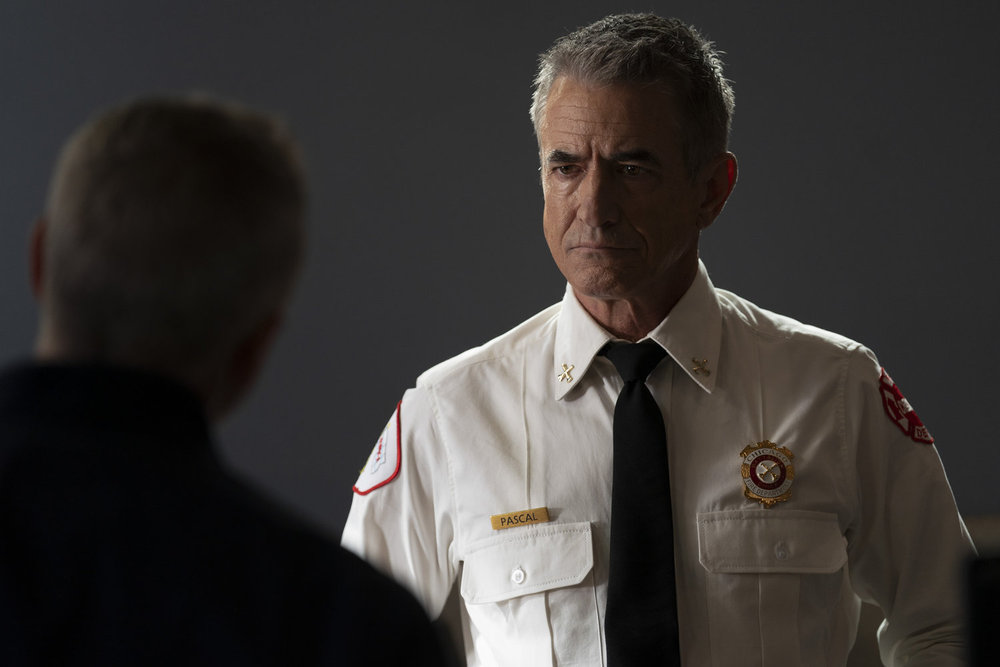 CHICAGO FIRE -- "A Monster In the Field" Episode 13001 -- Pictured: Dermot Mulroney as Chief Dom Pascal -- (Photo by: Peter Gordon/NBC)