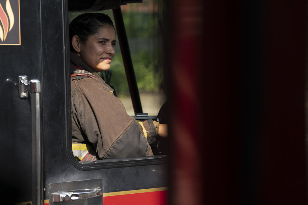 CHICAGO FIRE -- "A Monster In the Field" Episode 13001 -- Pictured: Miranda Rae Mayo as Stella Kidd -- (Photo by: Peter Gordon/NBC)