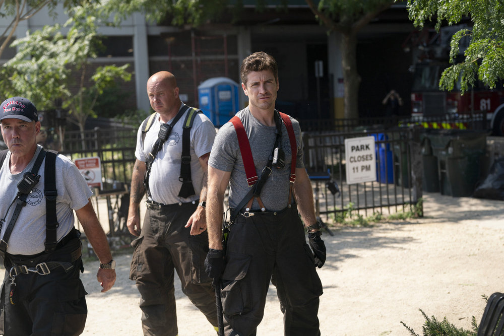 CHICAGO FIRE -- "Ride the Blade" Episode 13002 -- Pictured: Jake Lockett as Sam Carver