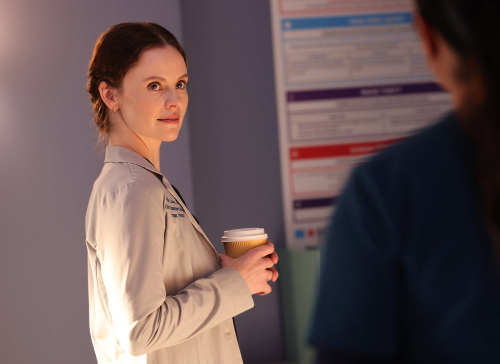 CHICAGO MED -- "Bite Your Tongue" Episode 1002 -- Pictured: Sarah Ramos as Dr. Caitlin Lenox