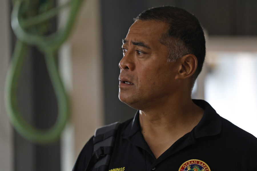 RESCUE: HIGH SURF Season 1 Episode 3 - Robbie Magasiva | Tell-Tale TV Still from RESCUE: HIGH SURF Season 1 Episode 3 of Robbie Magasiva.