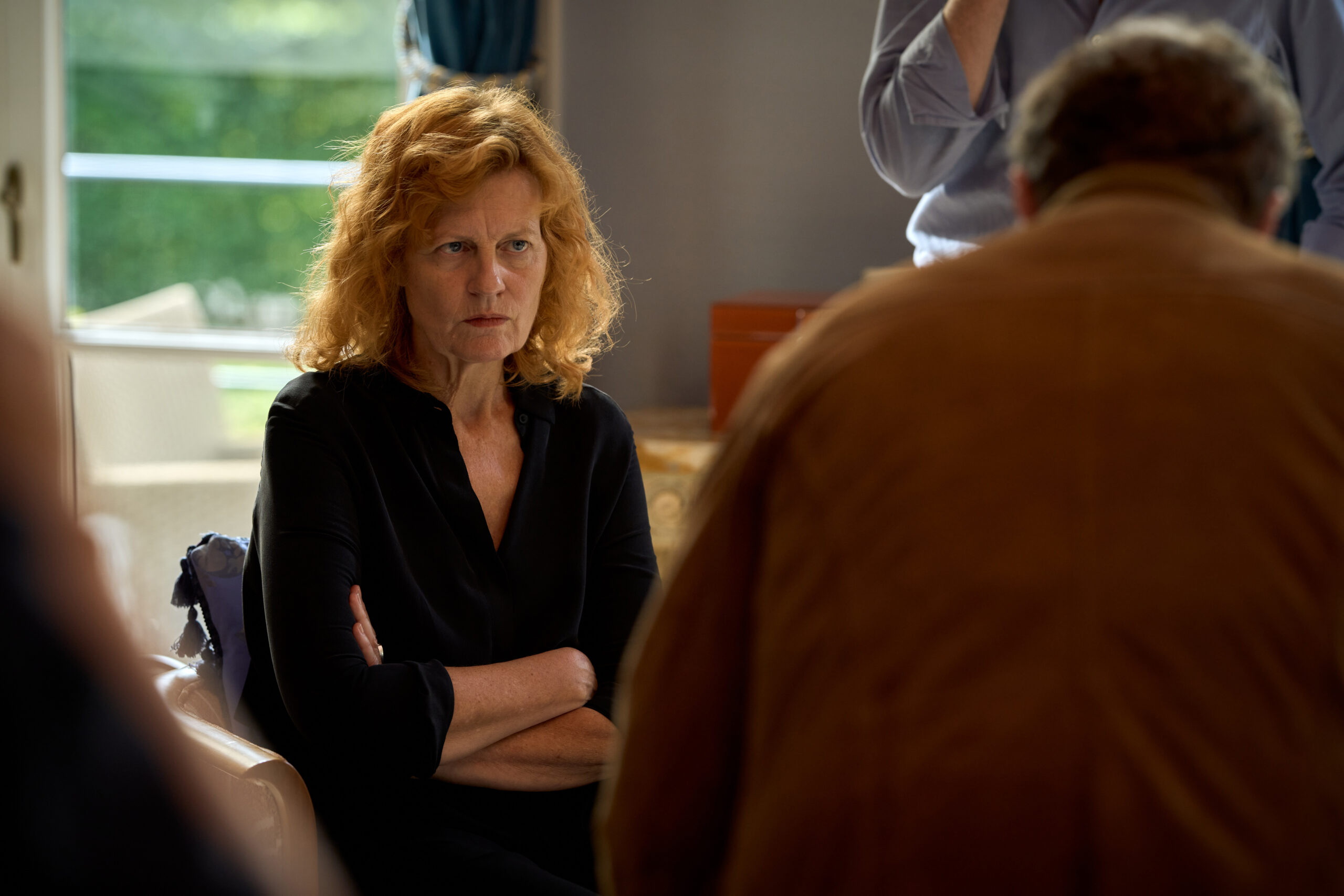 Still from Van der Valk Season 4 Episode 2 of Anastasia Hille as Bibi Franken.