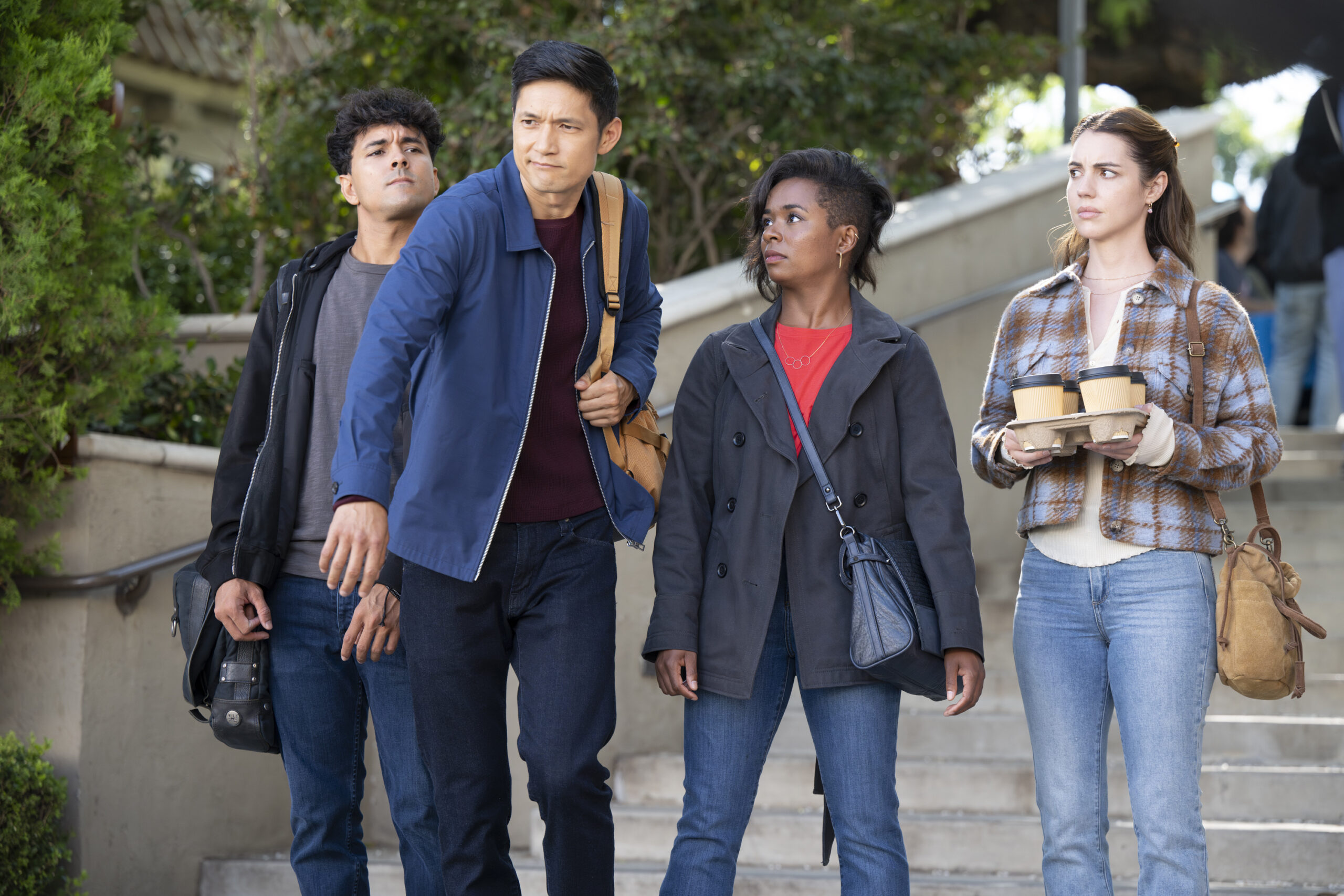 NIKO TERHO, HARRY SHUM JR., ALEXIS FLOYD, ADELAIDE KANE. Grey's Anatomy Season 21 Episode 5, "You Make My Heart Explode."