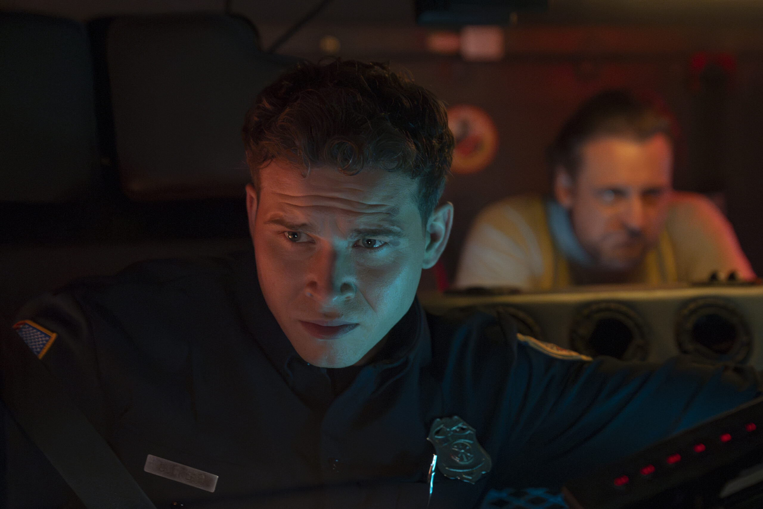 9-1-1 Season 8 Episode 3, "Final Approach" -- OLIVER STARK, CALLUM BLUE