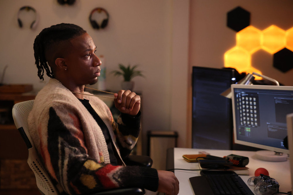 Still from Found Season 2 Episode 3 of Arlen Escarpeta as Zeke.