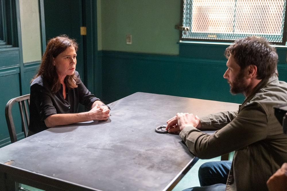 Law & Order - Season 24 | Tell-Tale TV LAW & ORDER -- "Catch and Kill" Episode 24001 -- Pictured: (l-r) Maura Tierney as Lt. Jessica Brady, Ari Blinder as Jeff Sanders