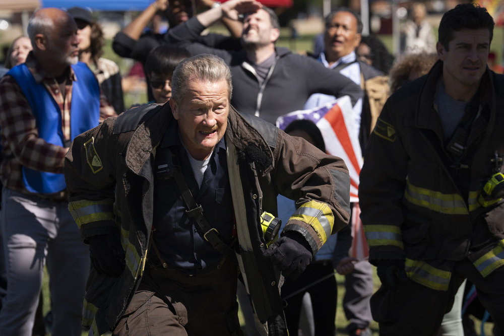 CHICAGO FIRE -- "Through The Skin" Episode 13004 -- Pictured: (l-r) Christian Stolte as Randy Mouch McHolland, Jake Lockett as Sam Carver