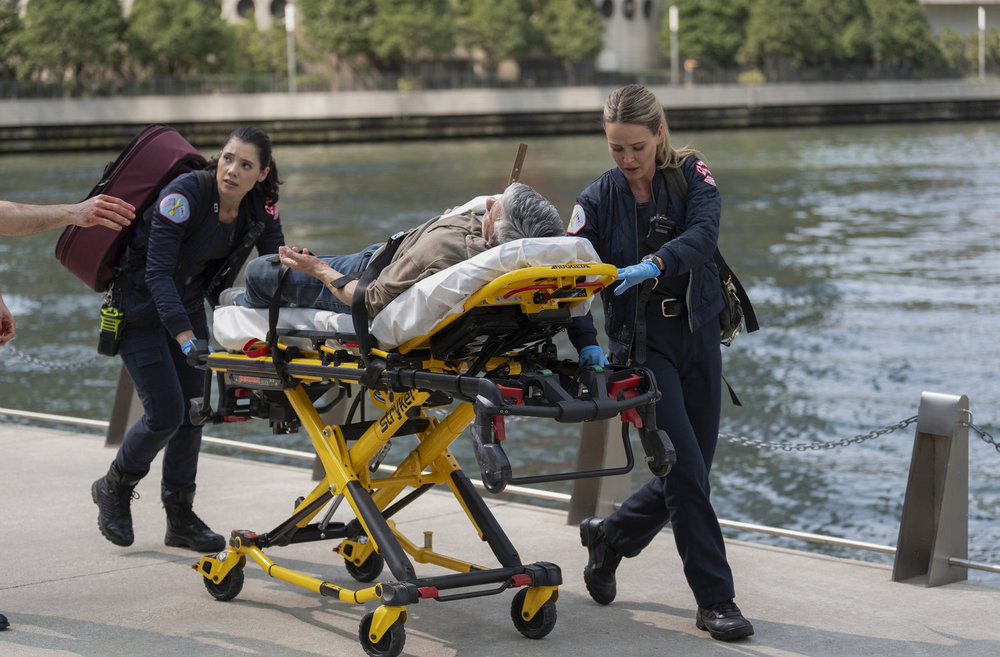 CHICAGO FIRE -- "Down The Rabbit Hole" Episode 13005 -- Pictured: (l-r) Hanako Greensmith as Violet Mikami, Jocelyn Hudon as Lizzy Novak