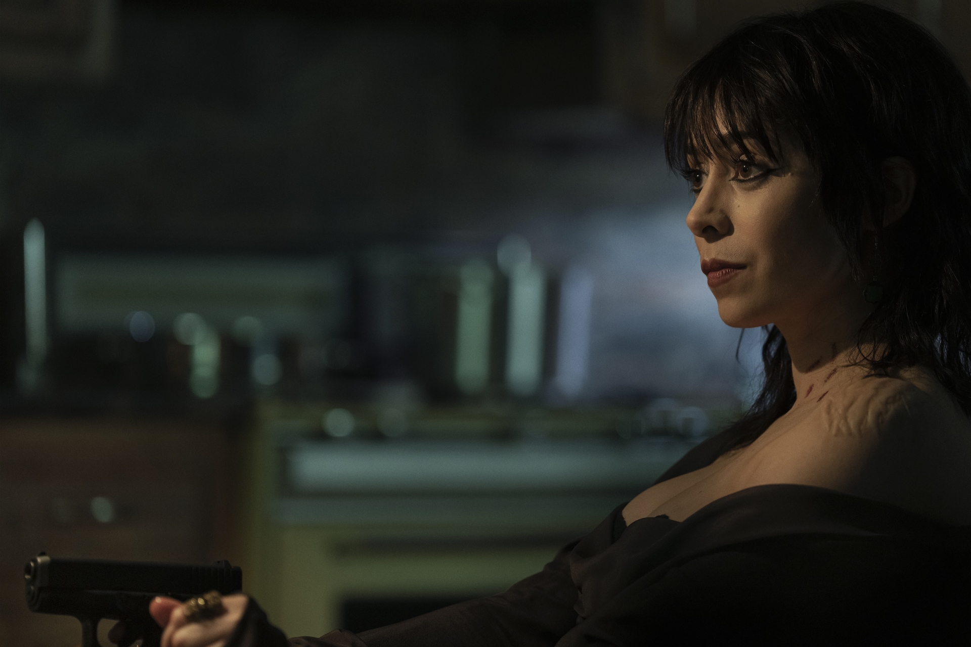 Still from The Penguin Season 1 Episode 5 of Cristin Milioti.